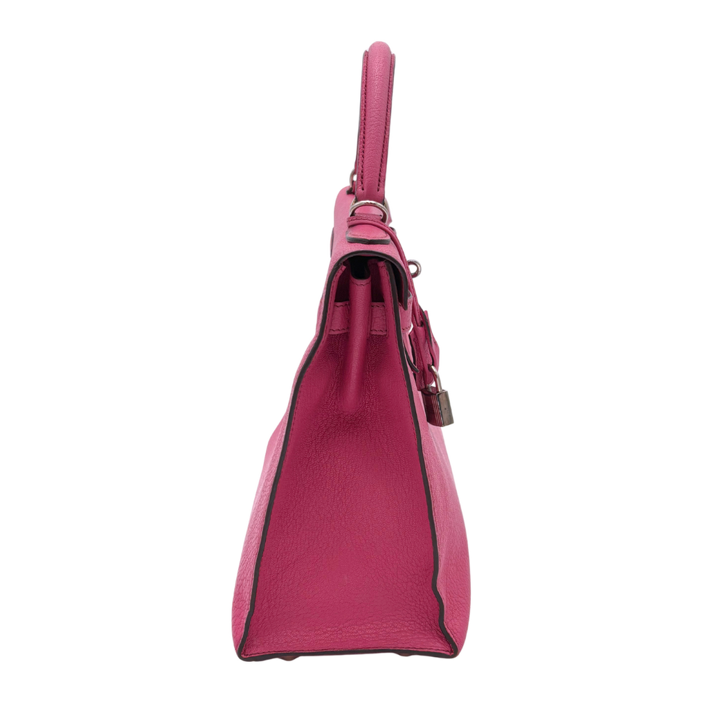 Hermès Kelly Pink Chevre de Coramandell 32CM Palladium HW (2005)