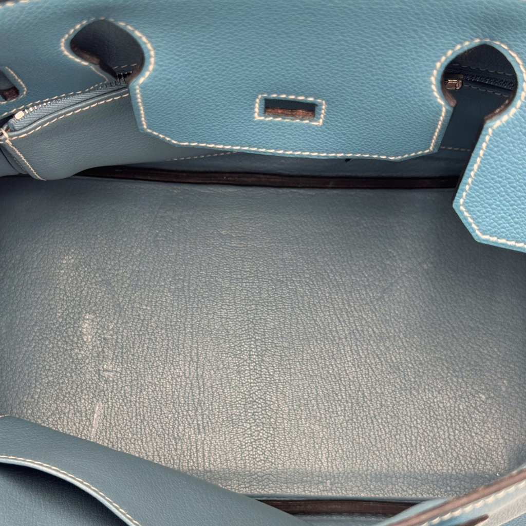 Hermès Birkin Blue Jean Chevre 30CM Palladium HW (2003)