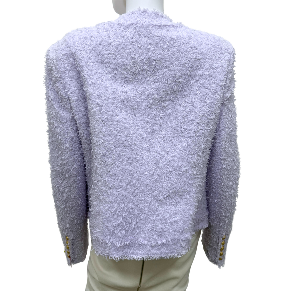 Balmain Lavender Tweed Jacket, 44 (NWT)
