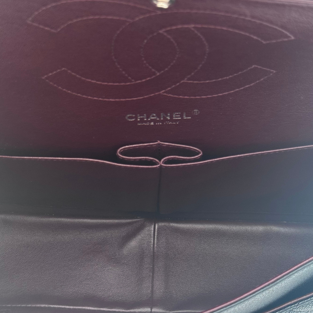 Chanel Black Caviar Jumbo Silver HW (2014)