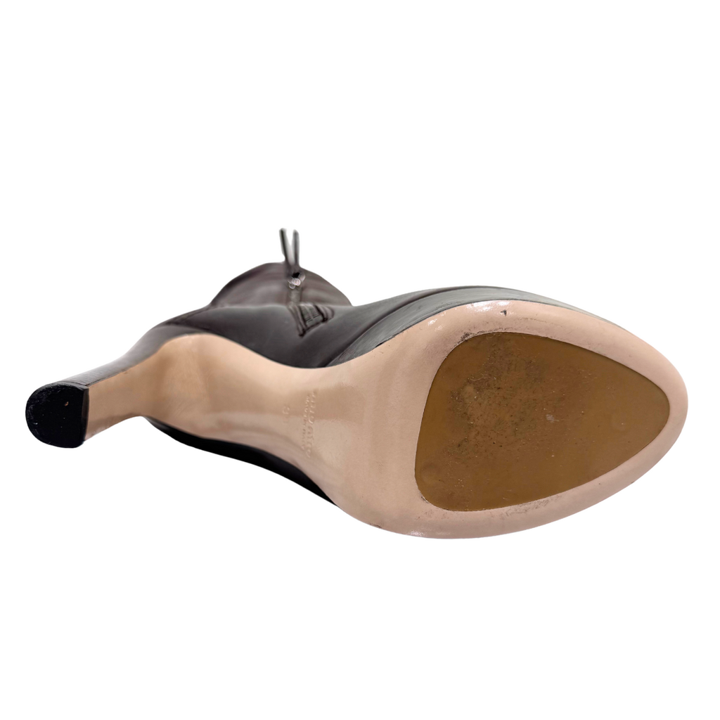 Miu Miu Brown Leather Heeled Boots, 38