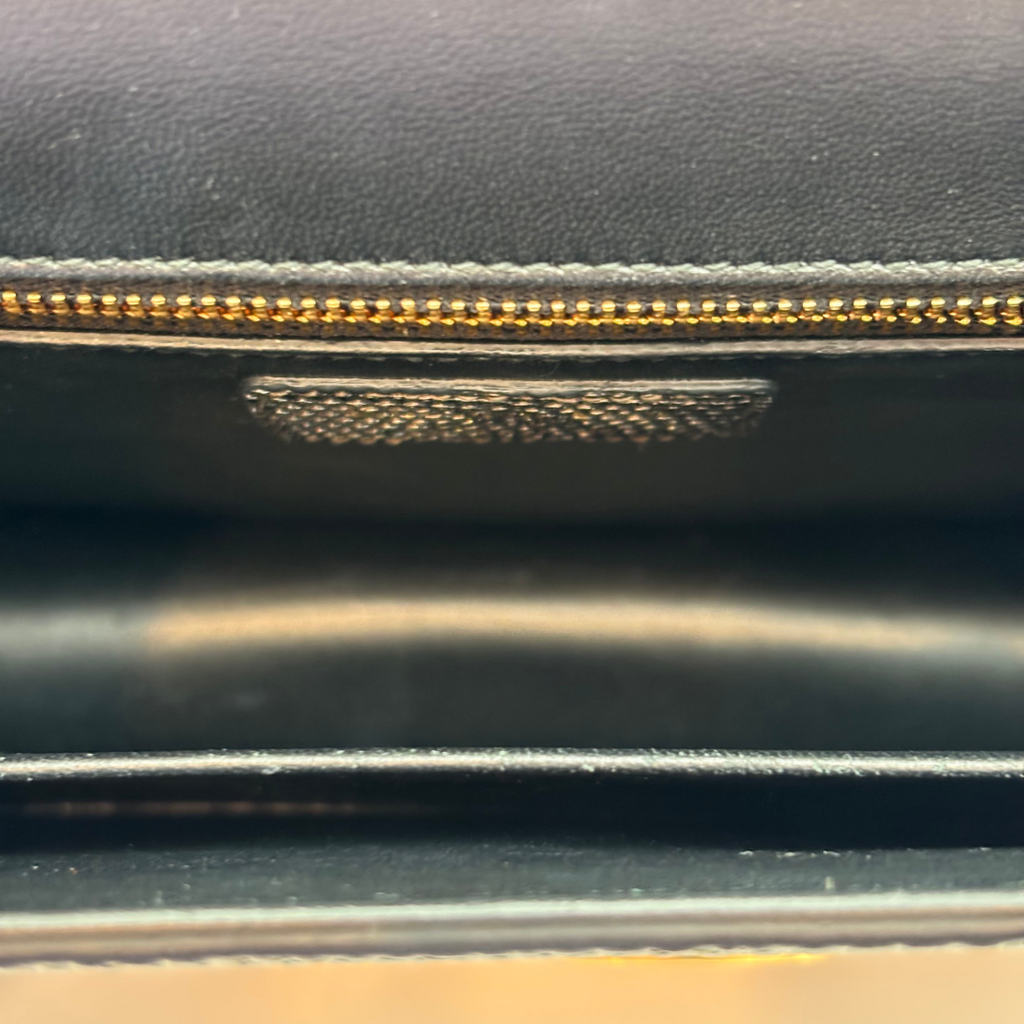 Dior Grey Croc Embossed Montaigne Crossbody