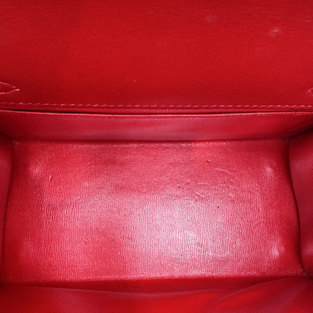 Hermès Kelly Red Box Calf Mini Gold HW (1989)