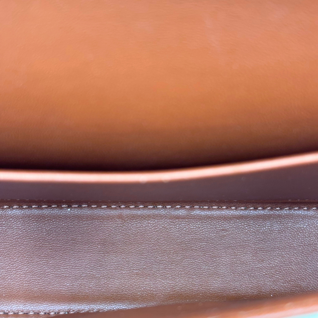 Celine Red & White Triomphe Claude Shoulder Bag