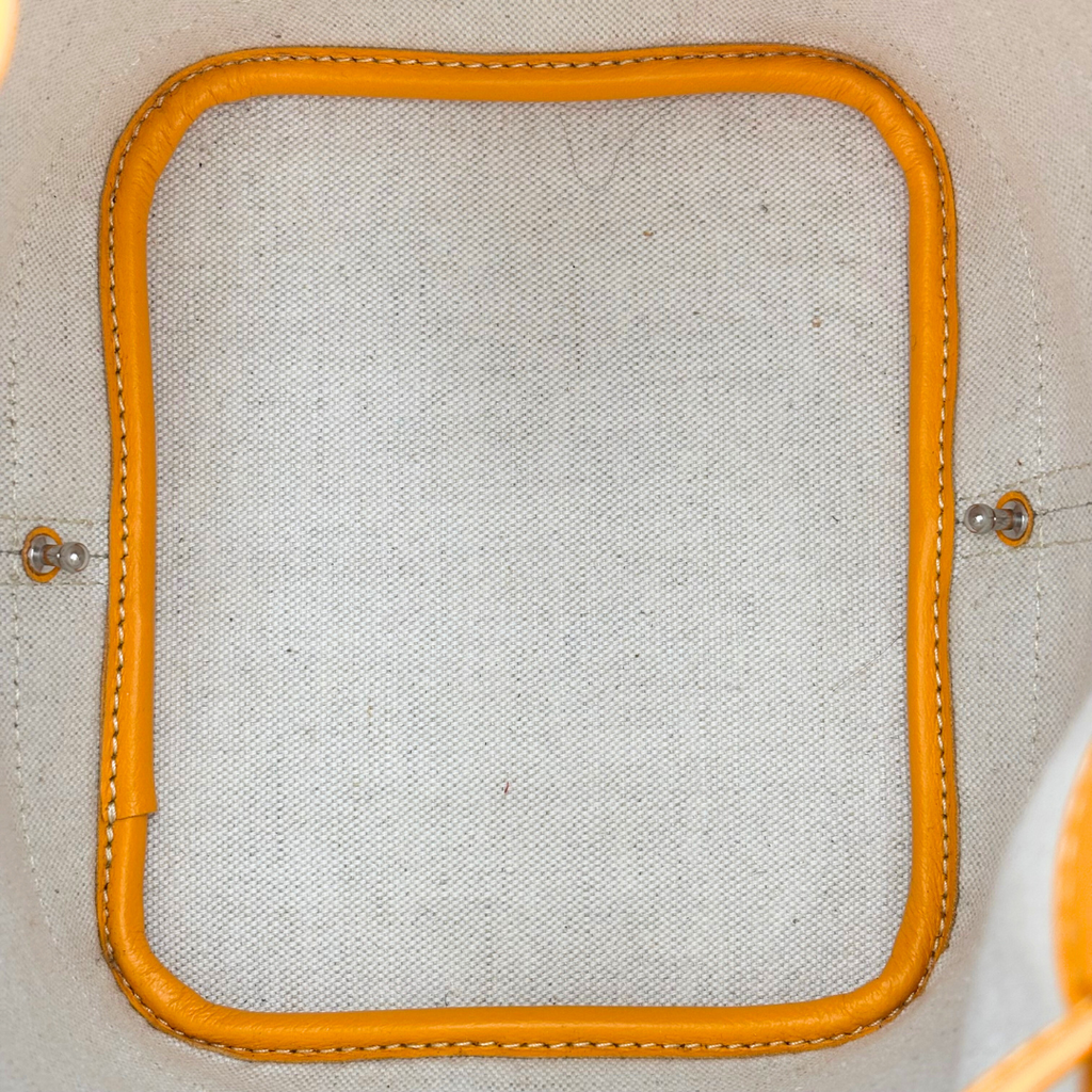 Goyard Yellow Leather Goyardine Petit Flot