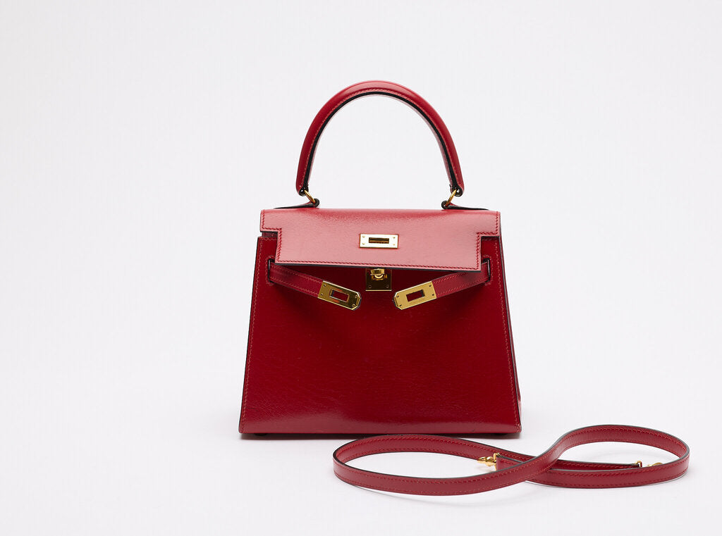 Hermès Kelly Red Box Calf Mini Gold HW (1989)
