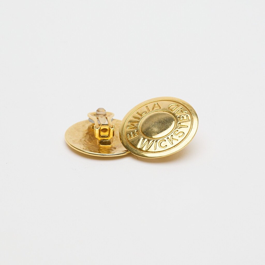 Emilia Wickstead Gold Circle Clip-On Earrings