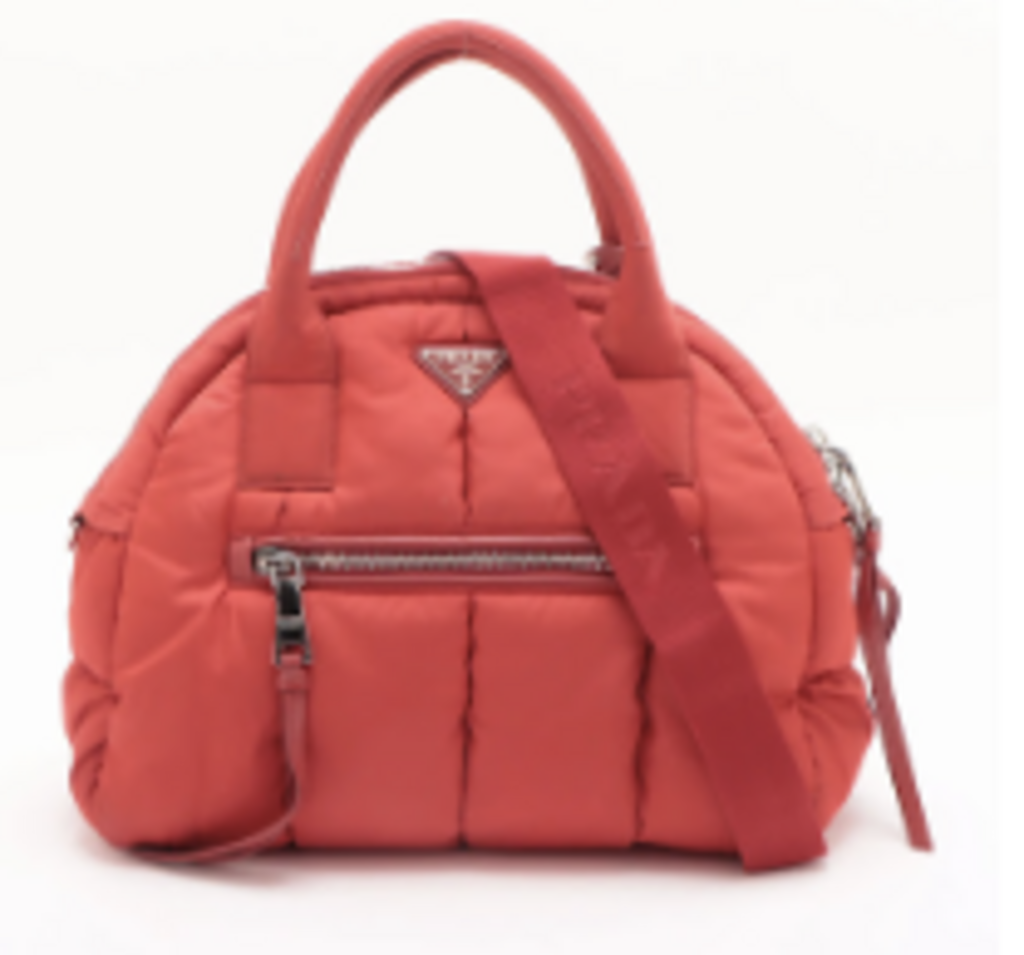 Red Nylon Dome 2 Way Bag
