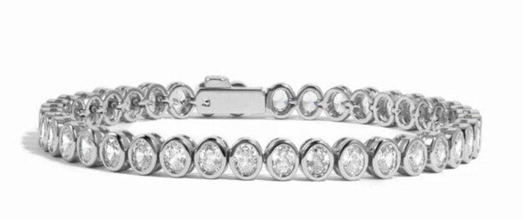 Oval Tennis Bracelet 7" (jetsy)