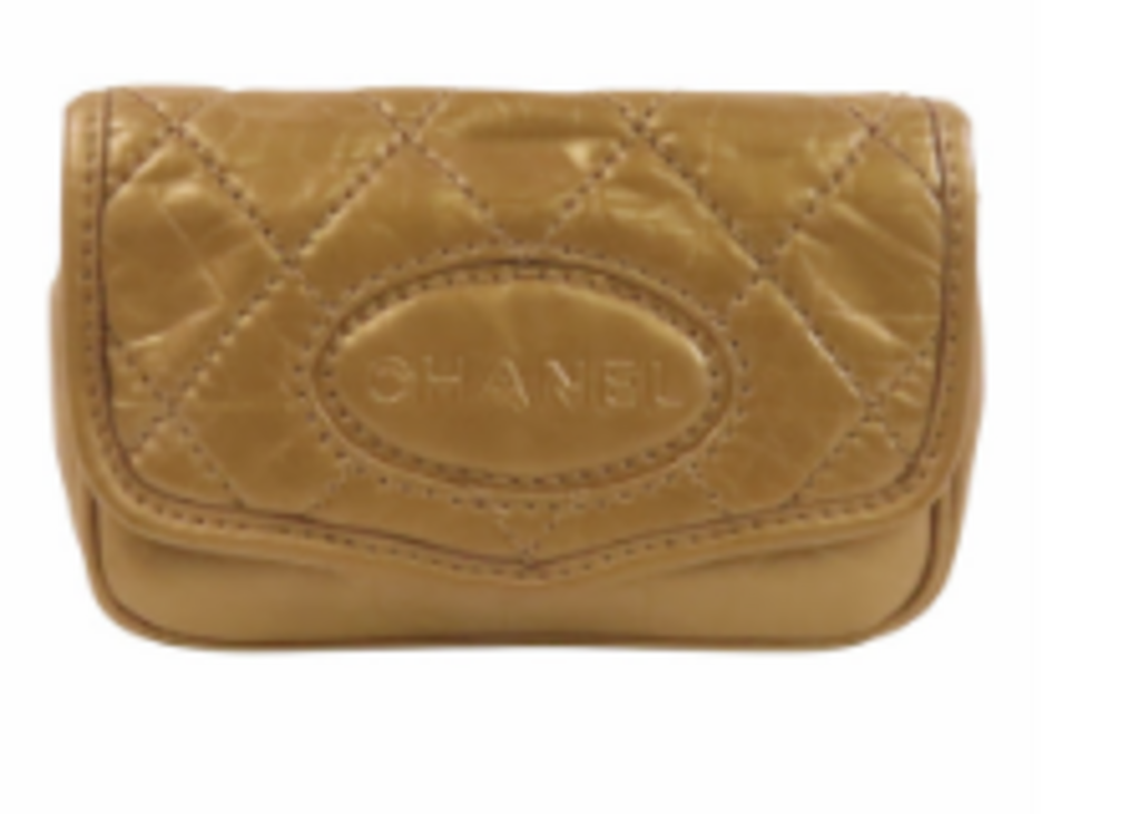 Gold Leather Belt Bag