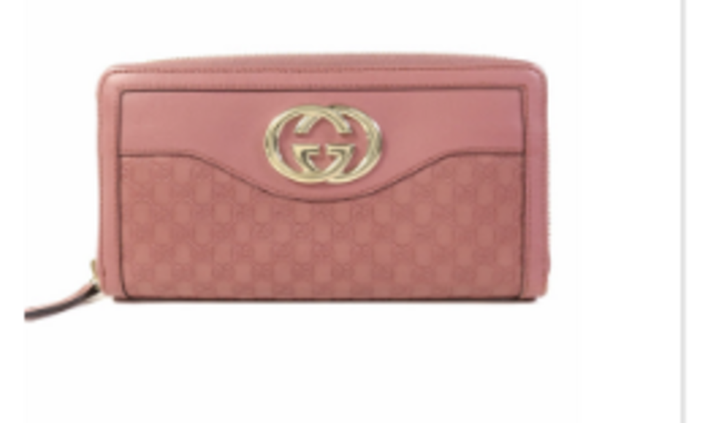 Pink Logo Zip Wallet