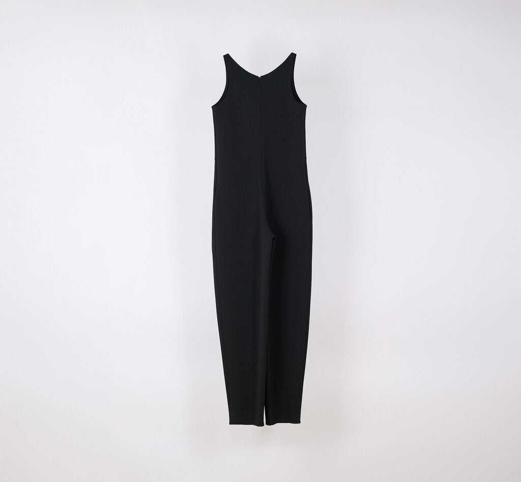 The Row Black Poly Jumpsuit