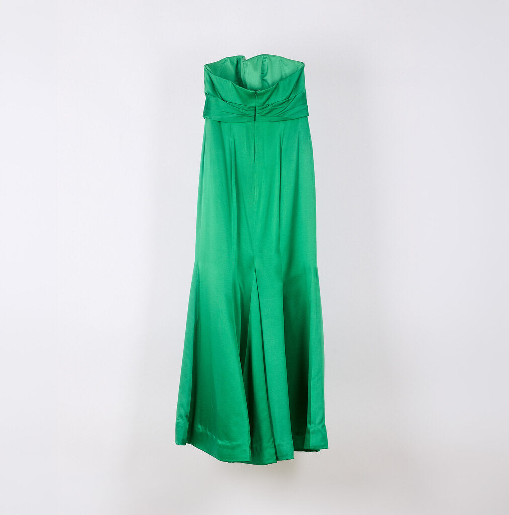 Luly Yang Green Sleeveless Maxi Gown