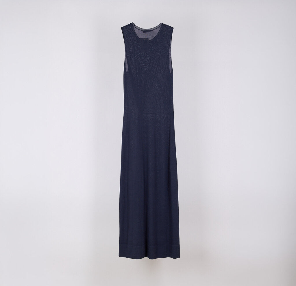 Altuzarra Navy Viscose Gold Detail Maxi Dress