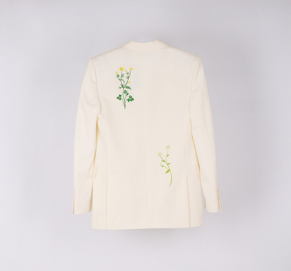 Stella McCartney 2025 Oversized Floral Embroidered Blazer