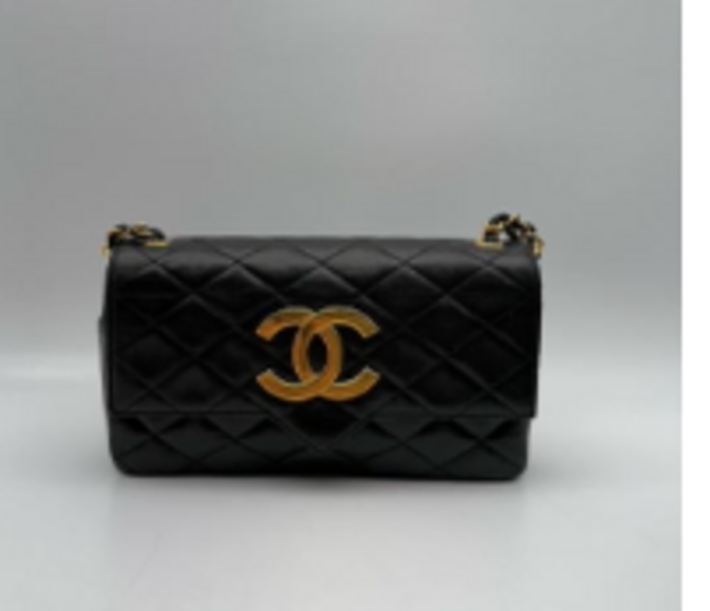 Black Oversized CC Crossbody Bag