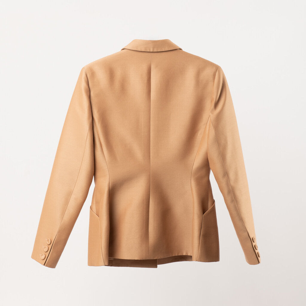 Christian Dior Nude Wool & Silk Blazer