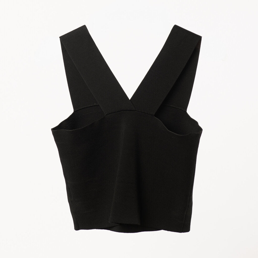 ALC Black Rayon Cropped Tank