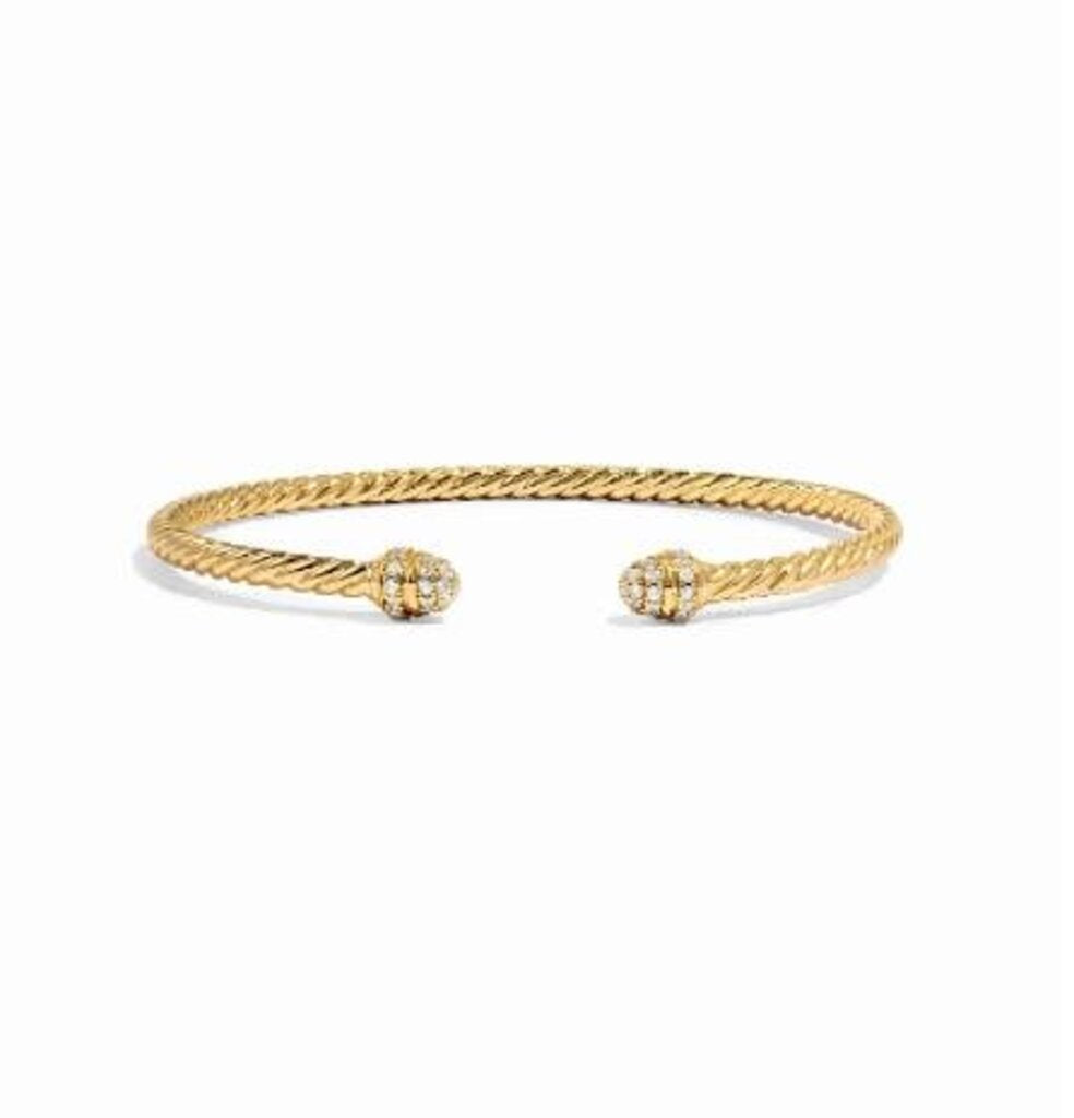 Yg Twist Bangle Cuff Bracelet