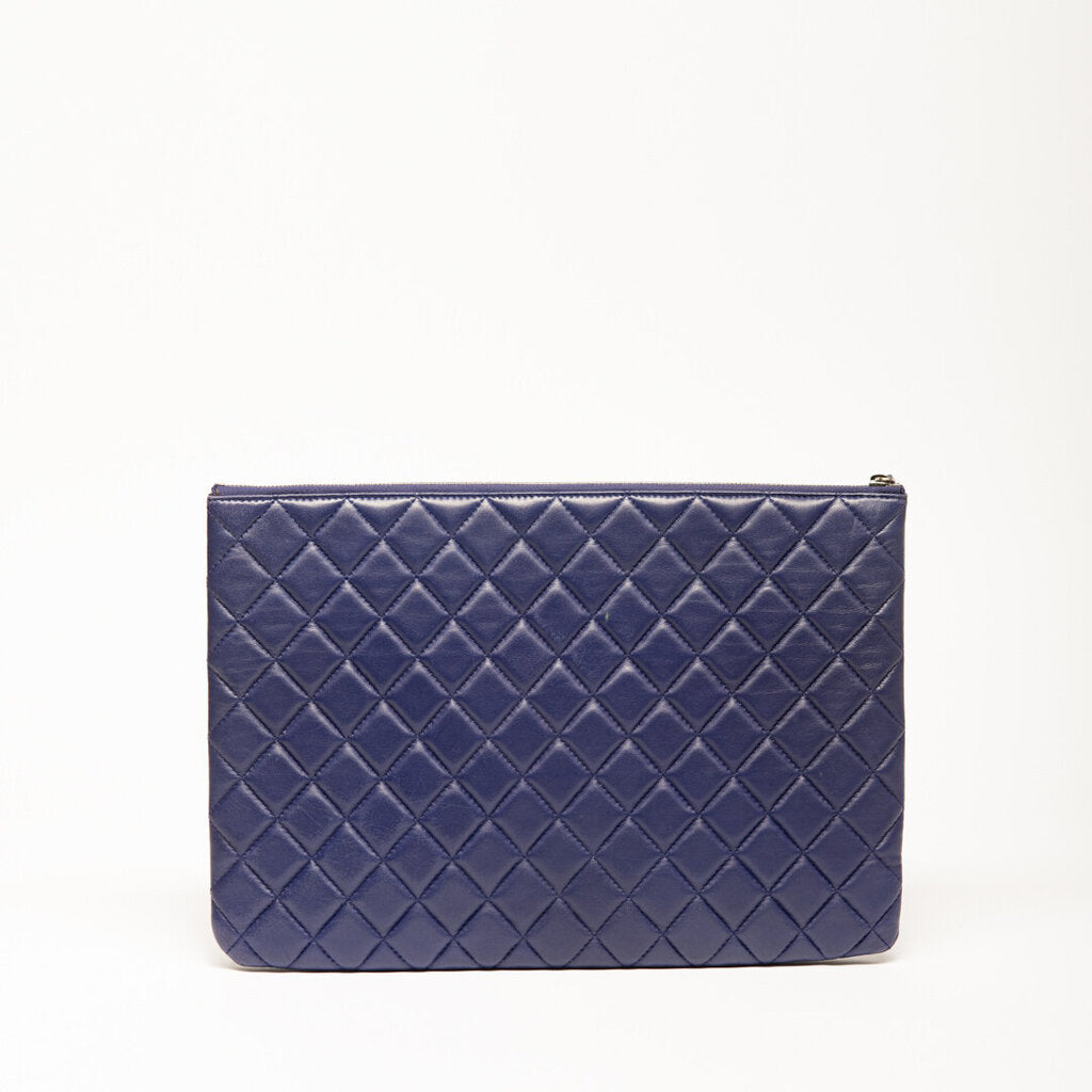 Chanel Blue Lambskin O Case