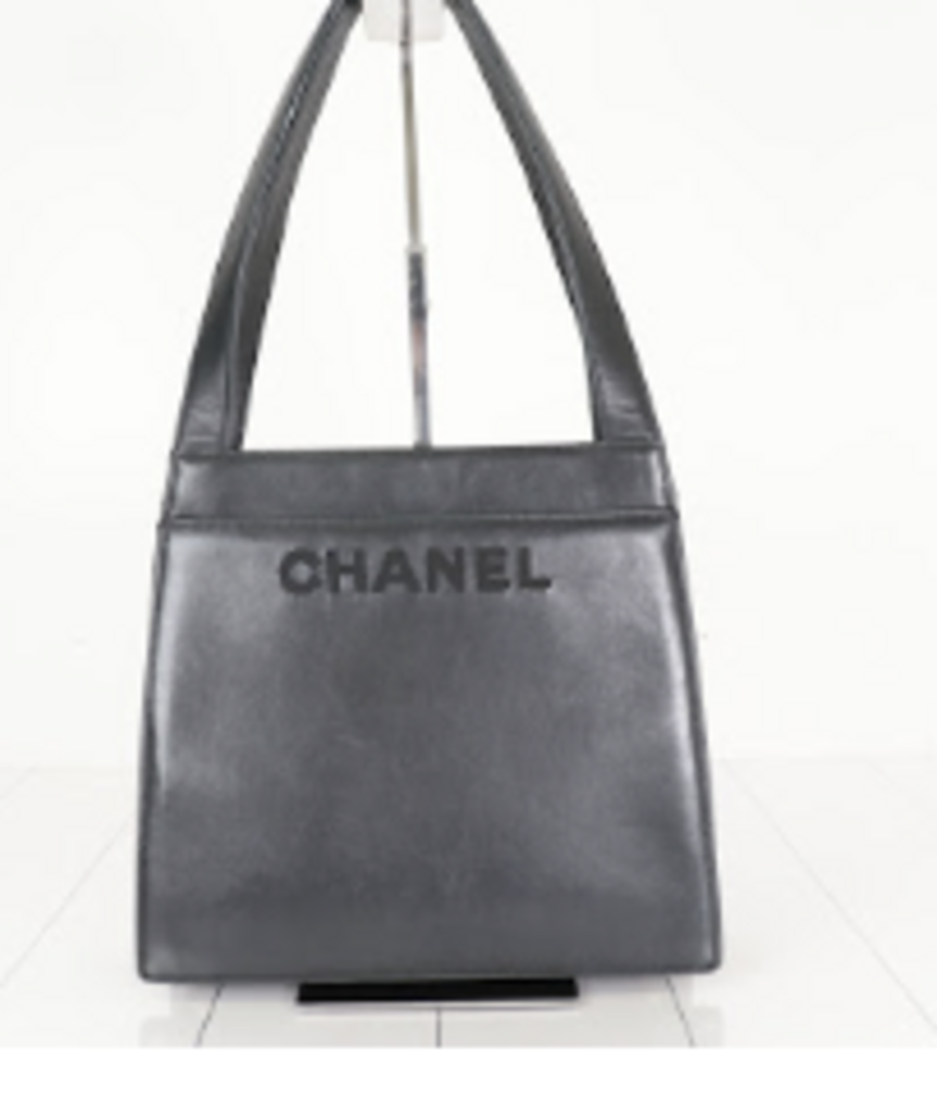 Black Calf Leather Tote