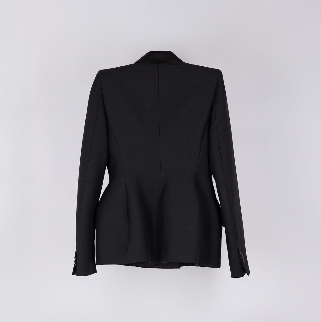 Khaite Black Viscose & Wool Blazer