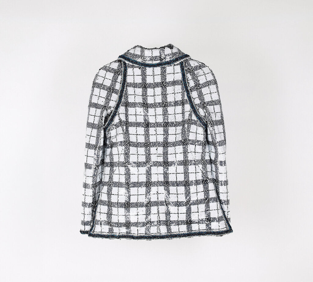 Chanel 2017 Ground Control Collection Sequin Plaid Jacket