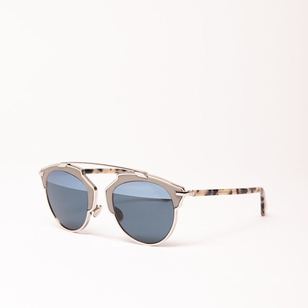 Christian Dior Silver Rim Circle Sunglasses