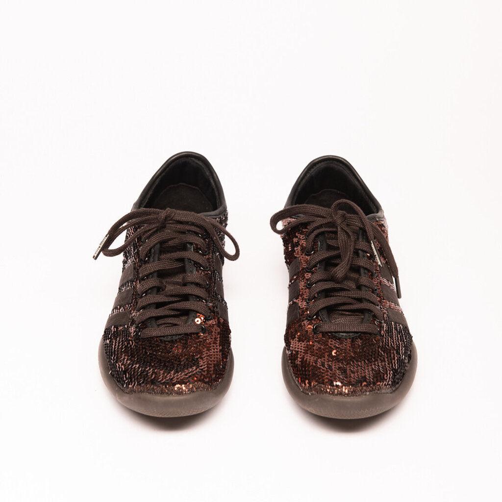 Adidas x Wales Bonner Brown Karintha Lo Pro Sequin Sneaker