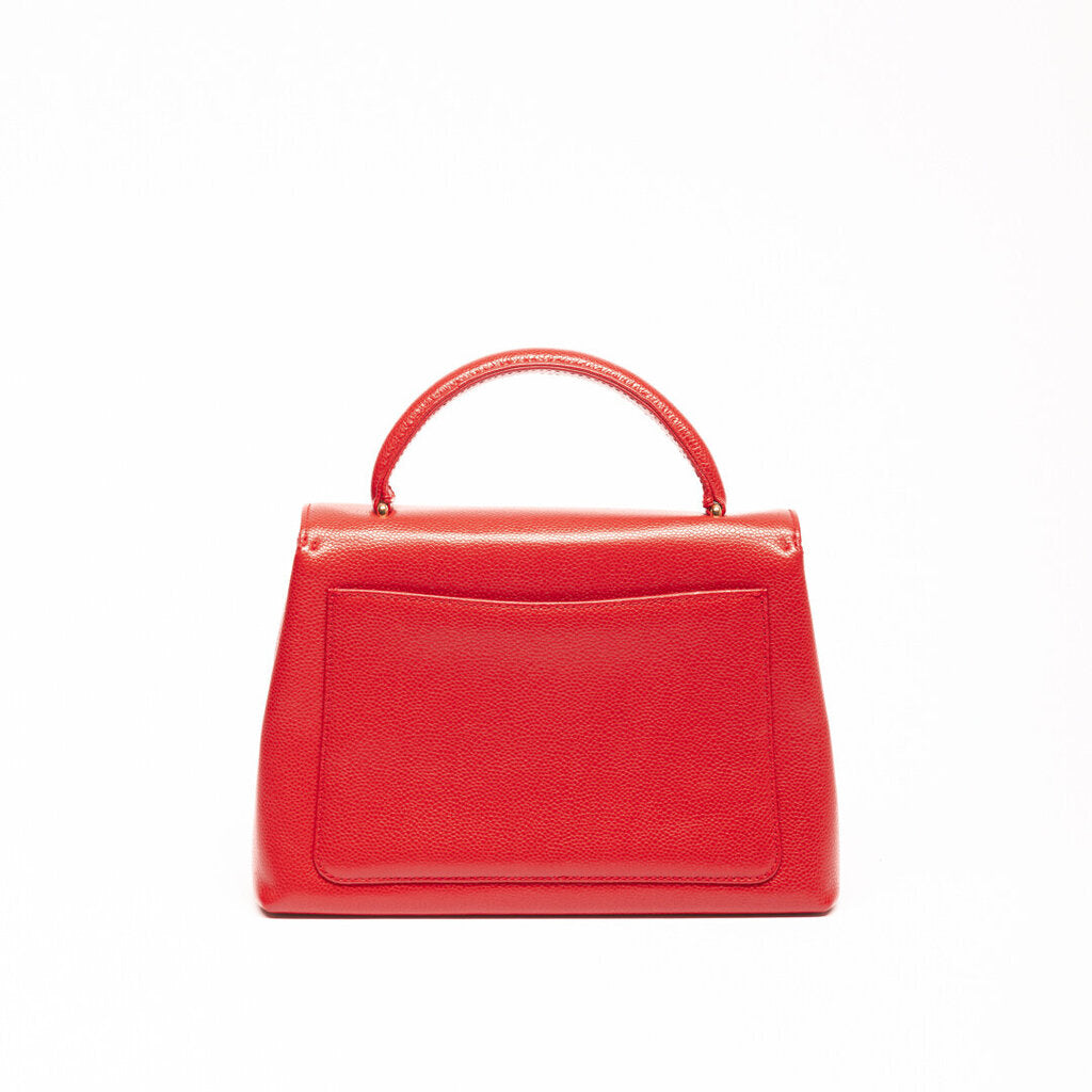 Chanel Red Leather Top Handle Bag