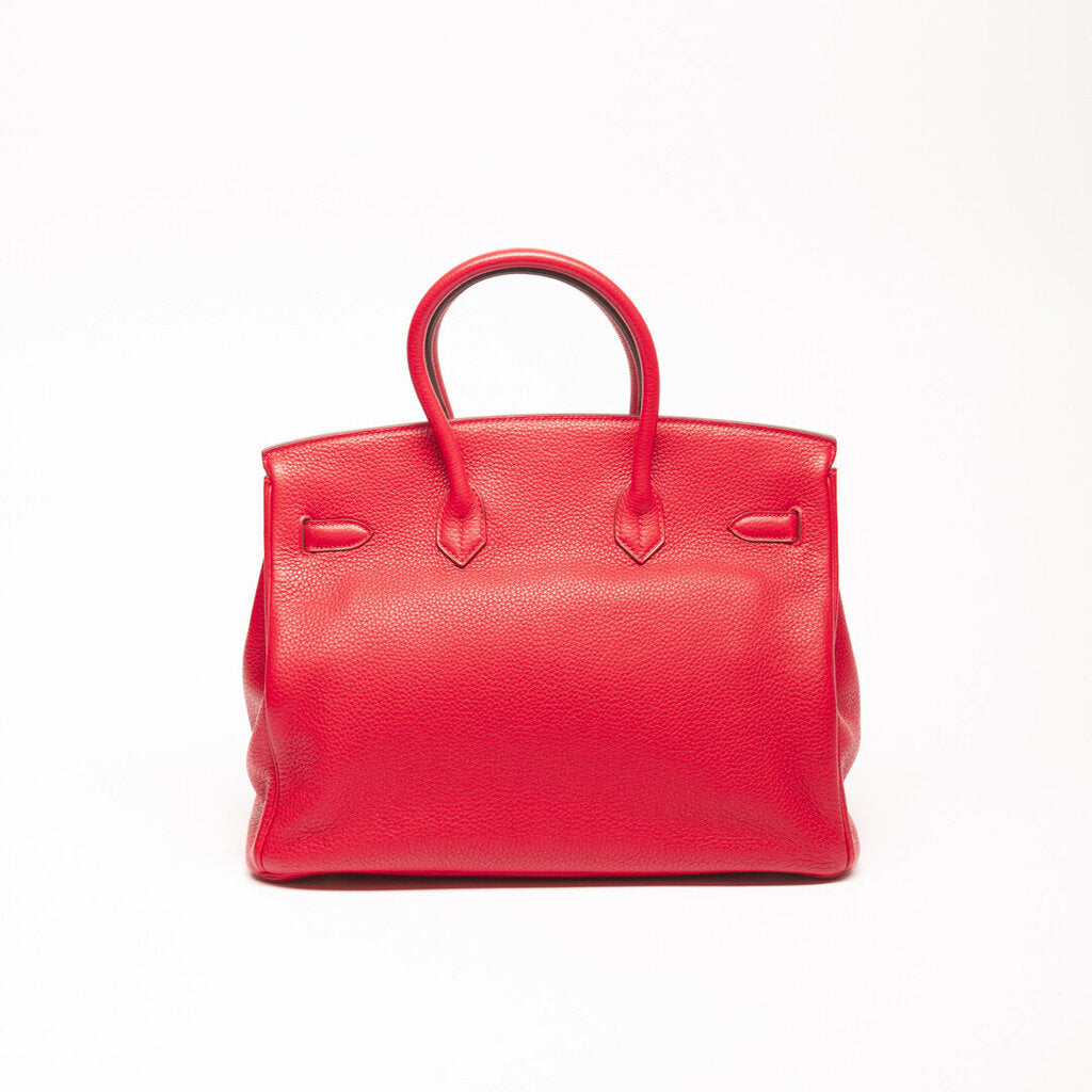 Hermes Red Birkin 35 With GHW