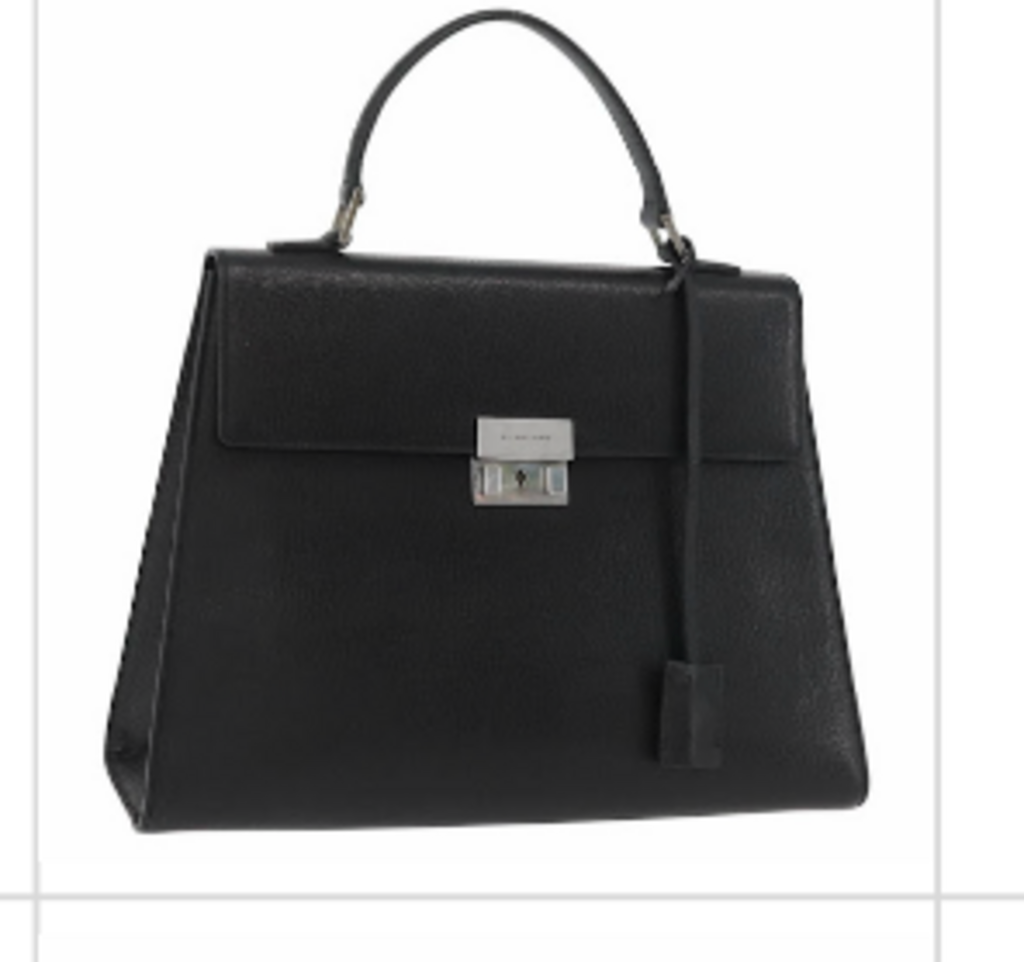 Burberry Black Leather Top Handle Bag