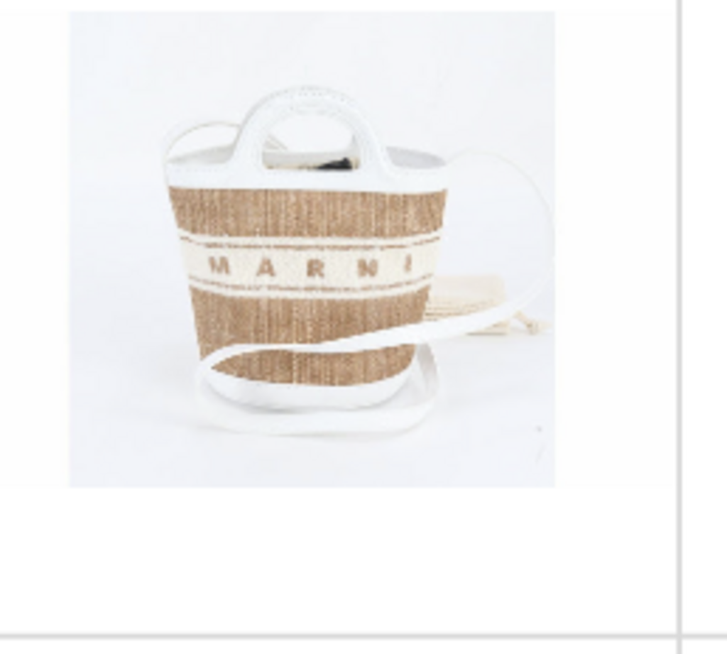 Cream & Tan Tropicallia Bucket Bag