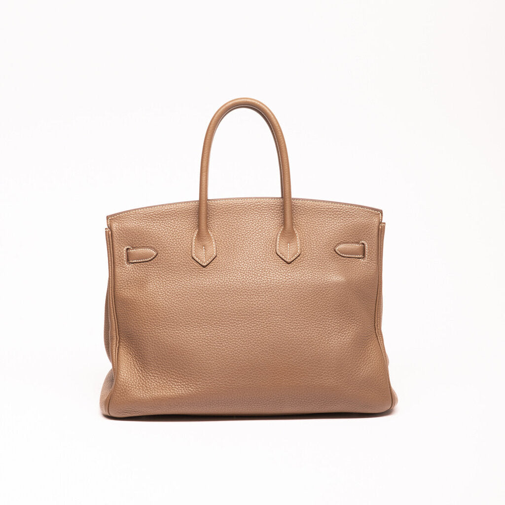 Hermes Clemence Etoupe Birkin 35 (2011)