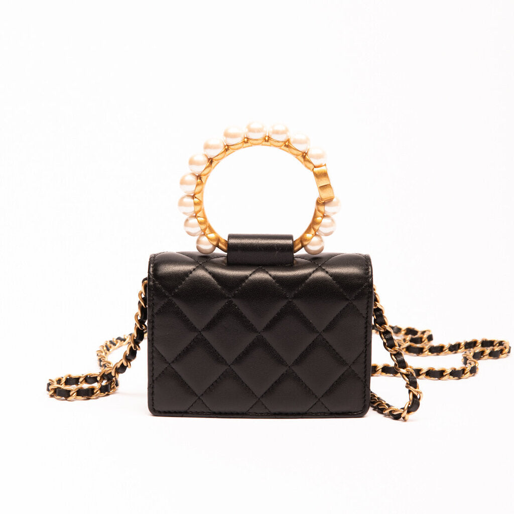 Chanel Black Pearl Crown Clutch (2021)