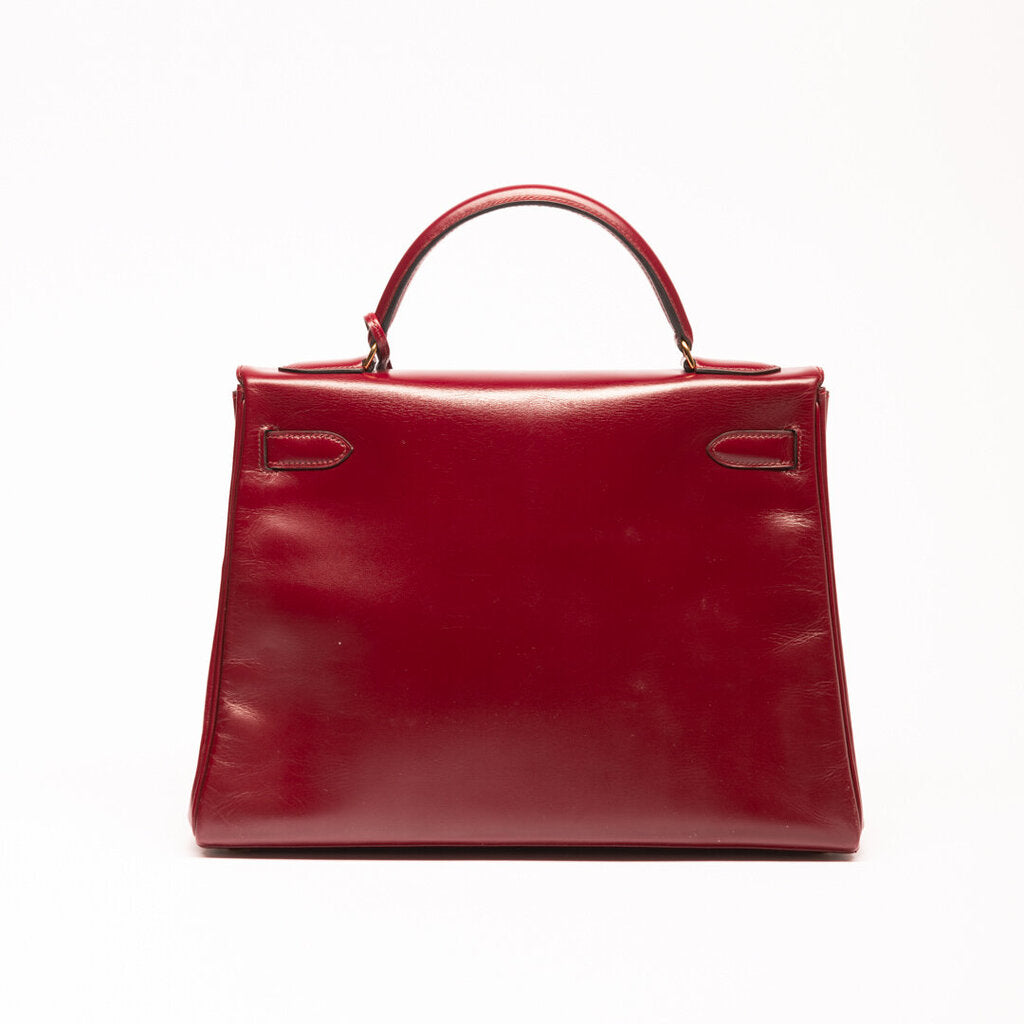 Hermes Rouge Box Calf Kelly 32