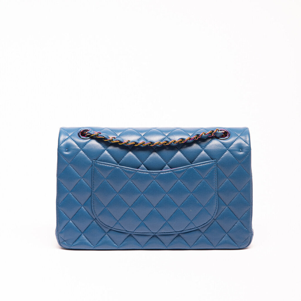 Chanel Blue Rainbow Medium Classic Double Flap (2021)