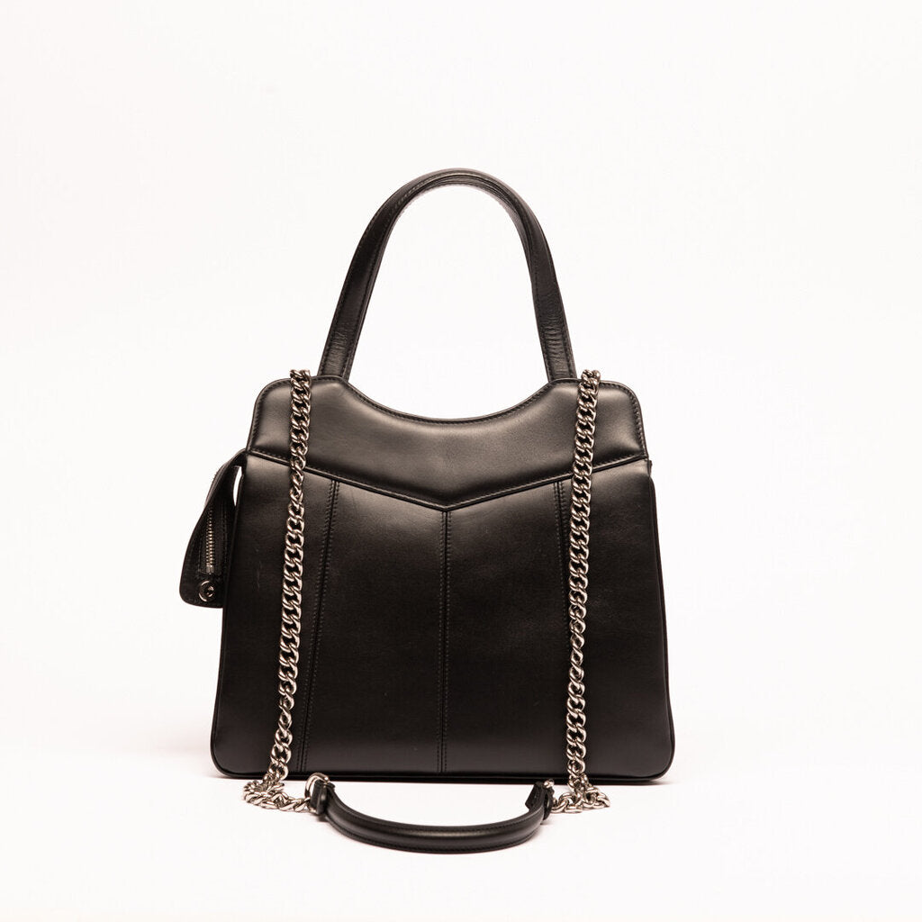 Gucci Black Leather Petit 2 Way Bag