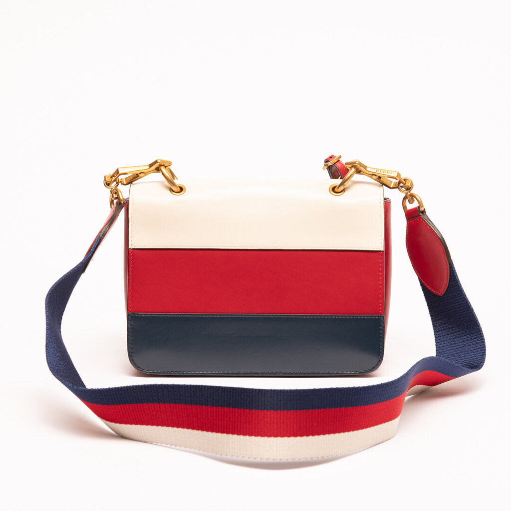 Gucci Red, White & Blue Queen Bee Margaret Bag