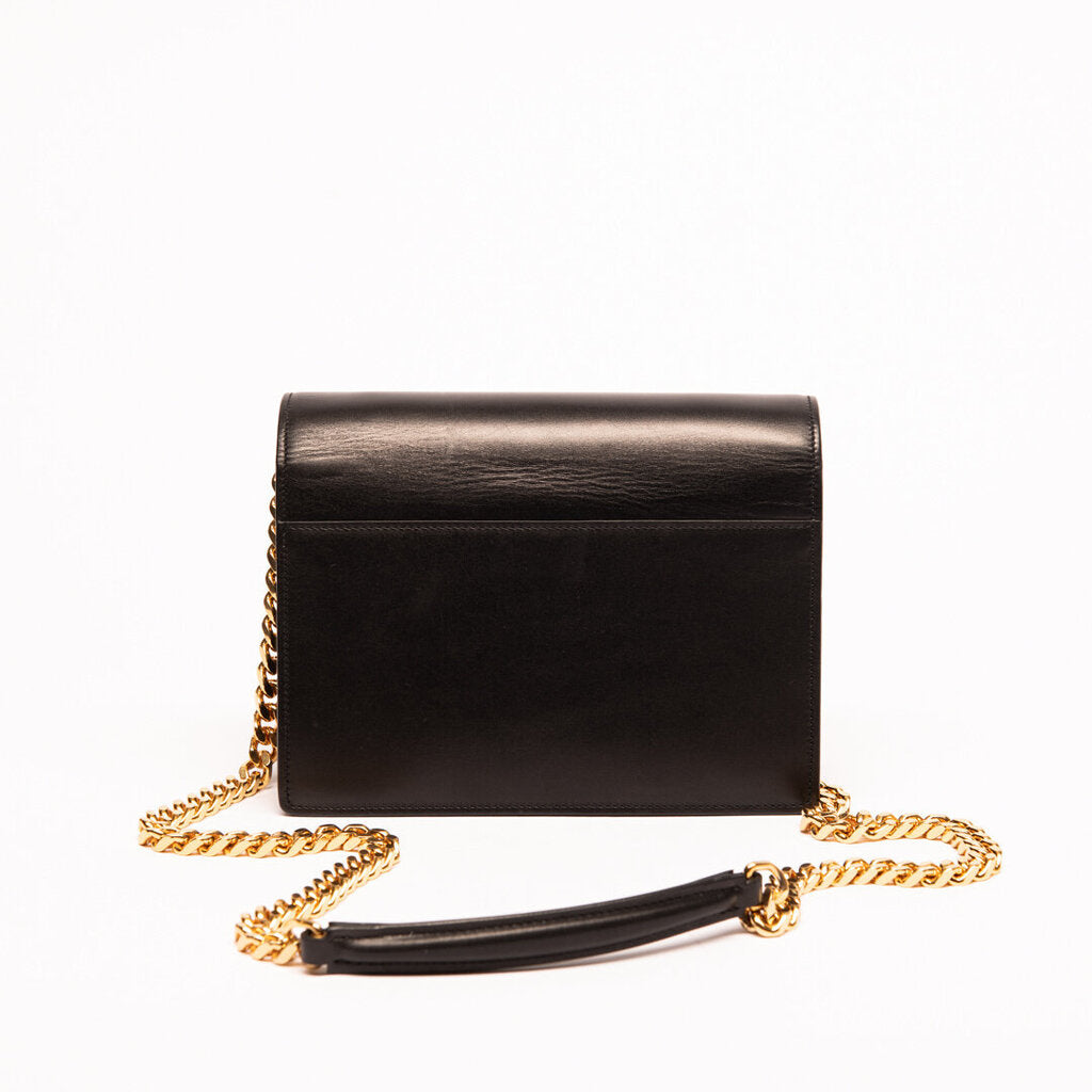 Saint Laurent Black Leather Gold Hardware Crossbody