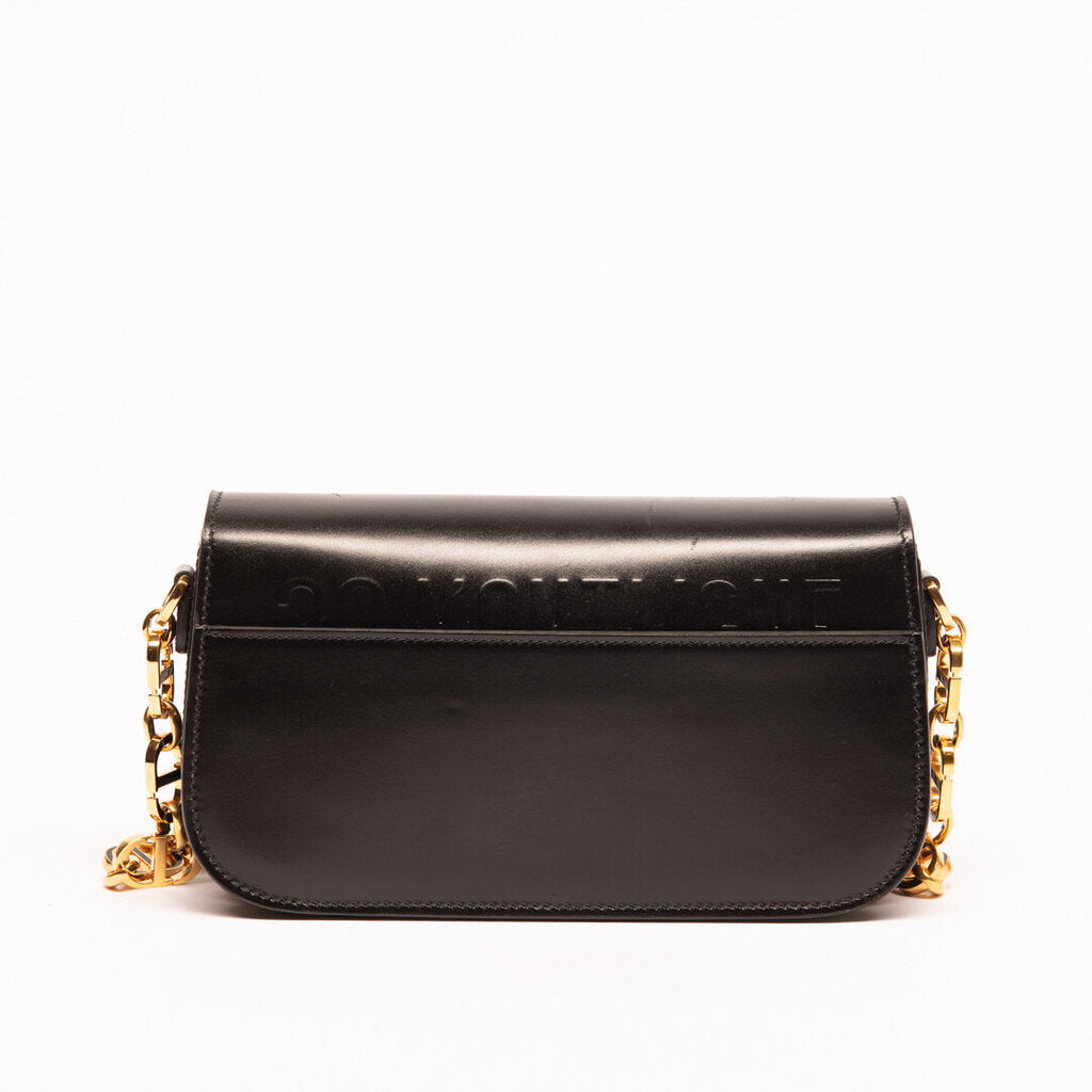 Christian Dior Black Leather Montaigne Avenue Bag