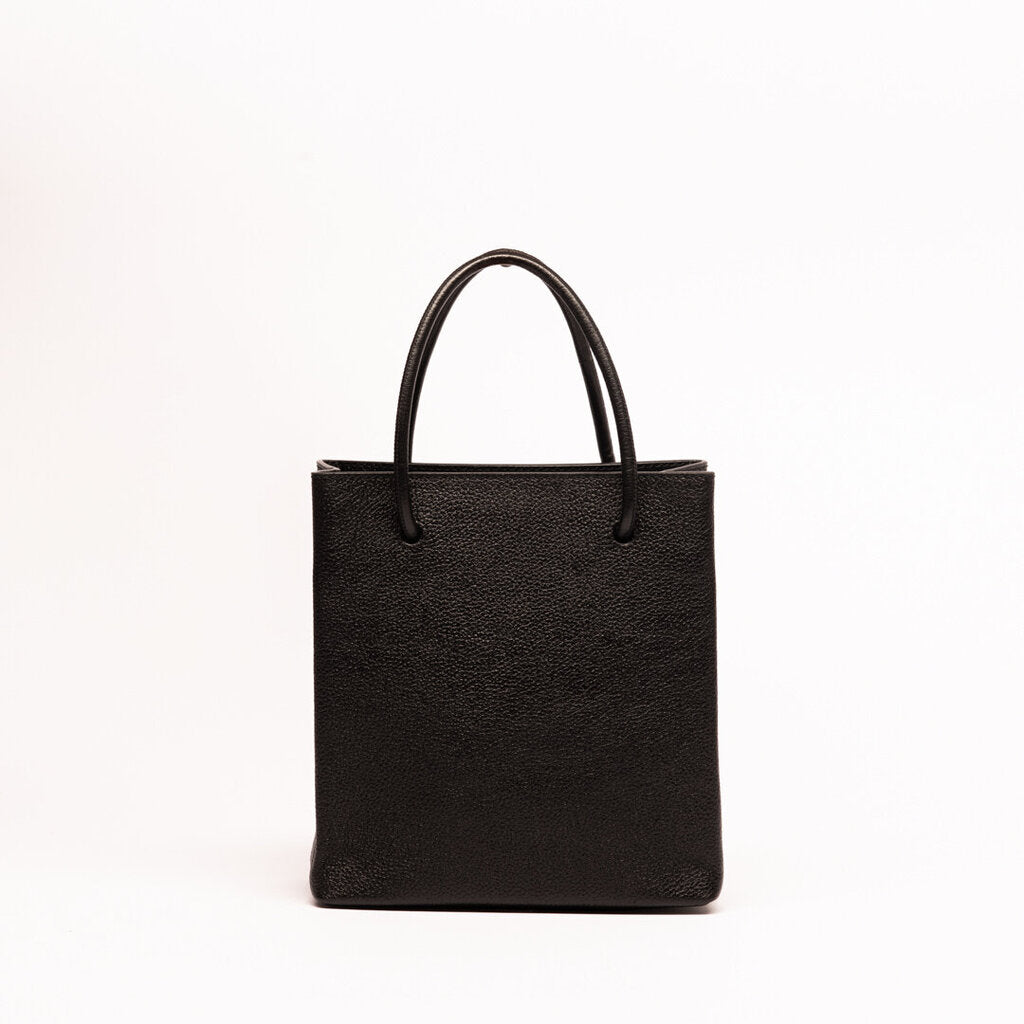 Balenciaga Black Logo Shopping Tote