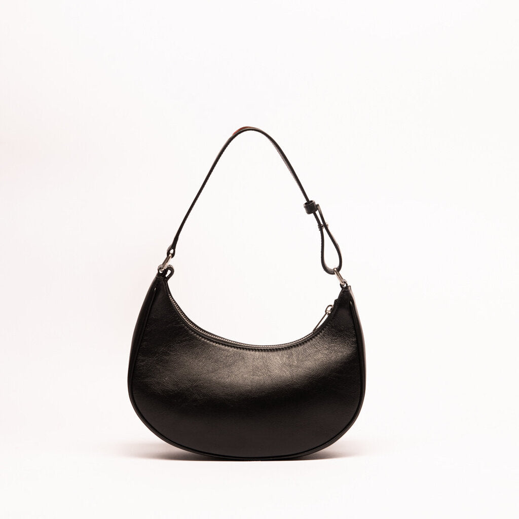 Celine Black & Silver Studded Logo Shoulder Bag