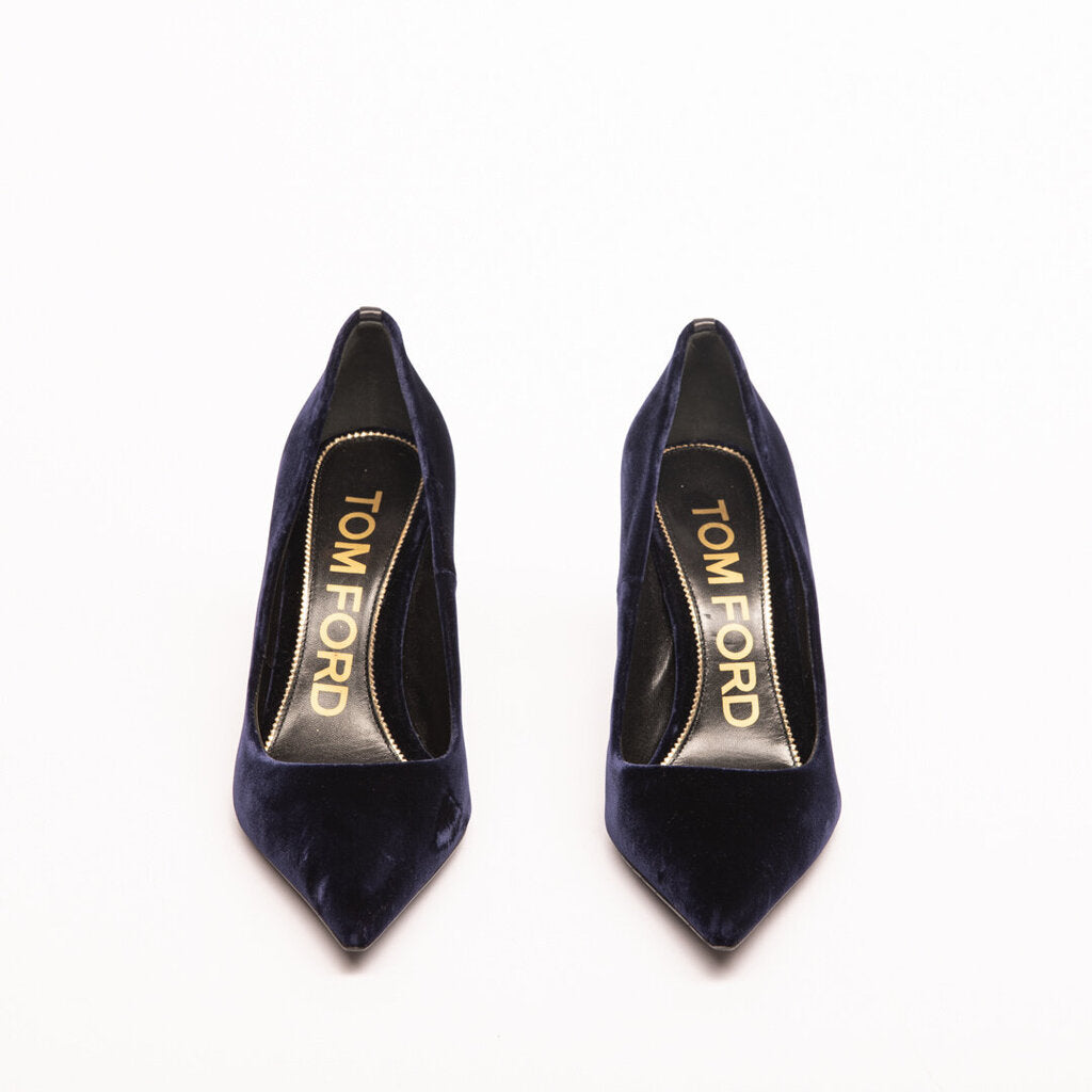 Tom Ford Navy Velvet Pump