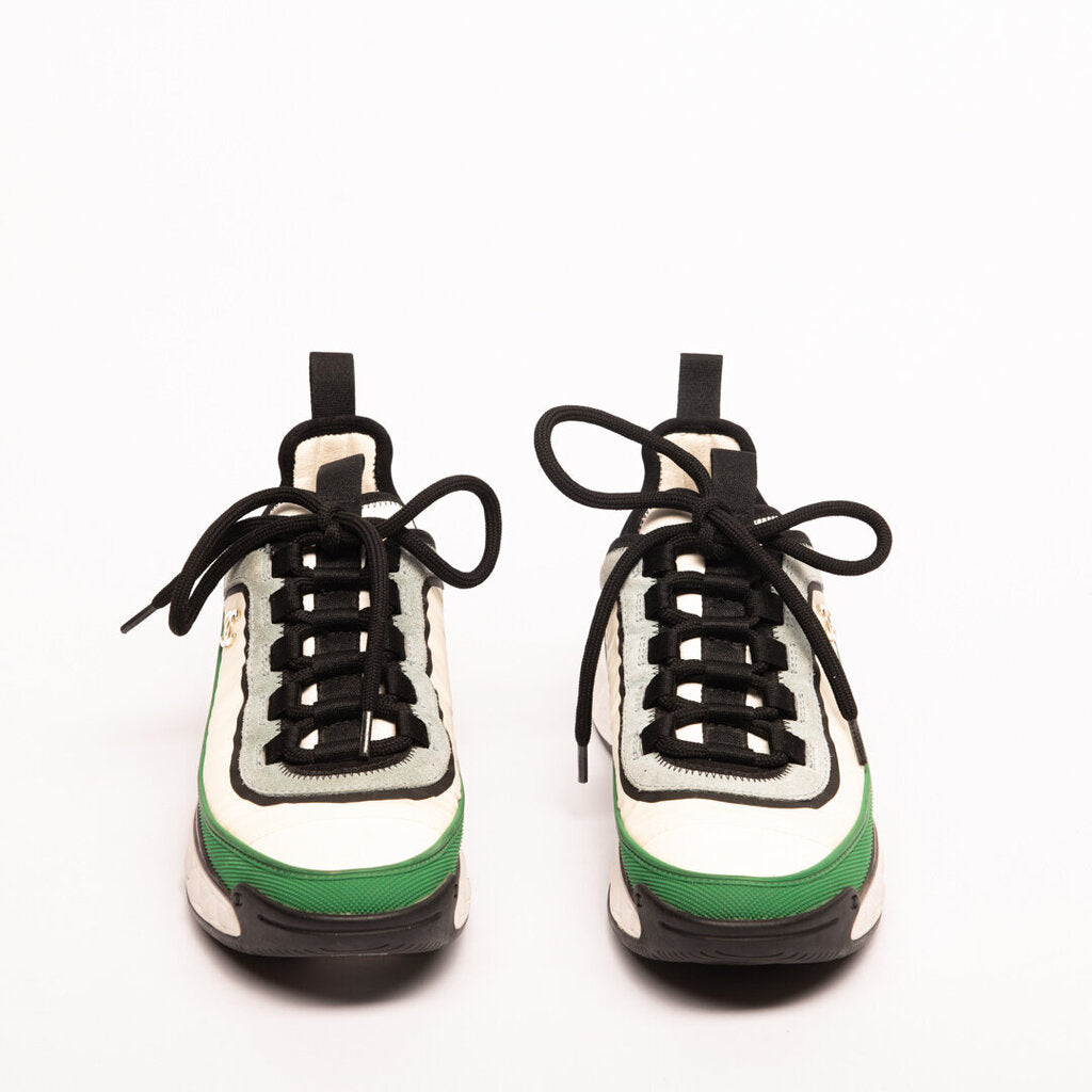 Chanel Green & Blue Sneakers