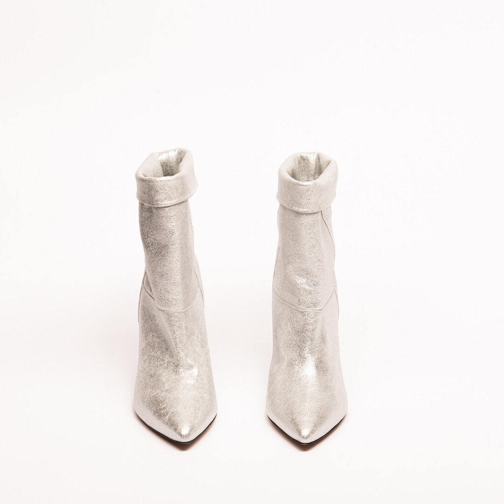 Isabel Marant Metallic Silver Leather Boot