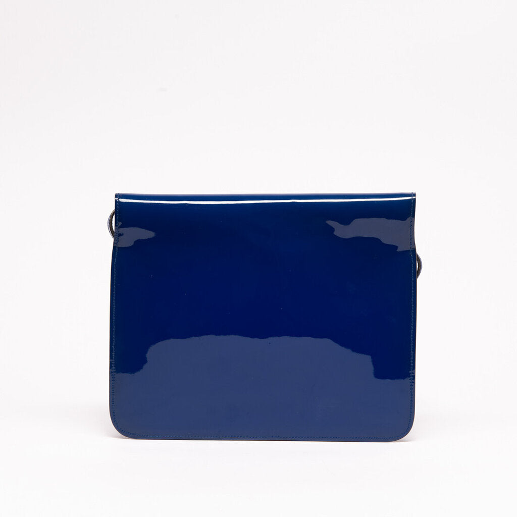 Gucci Cobalt Patent Horsebit Crossbody