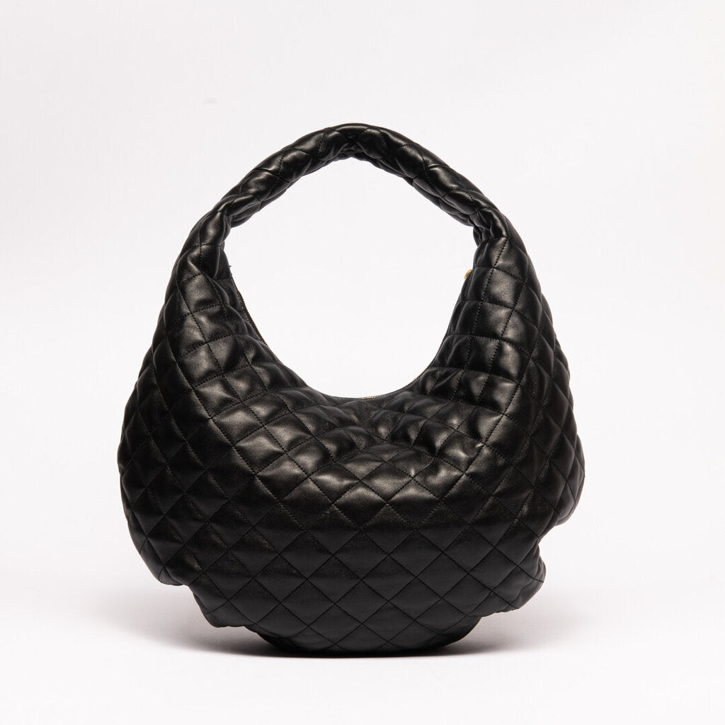 YSL Black Quilted Nappa Icare Hobo
