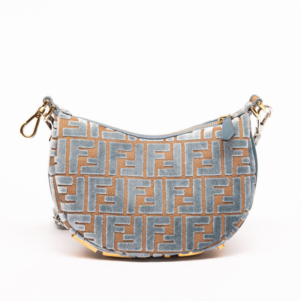 Fendi Blue Jacquard Fendigraphy Mini Bag
