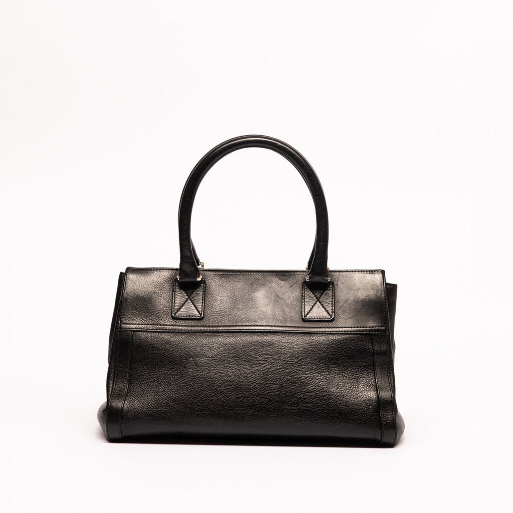 Dior Black Leather Top Handle Bag